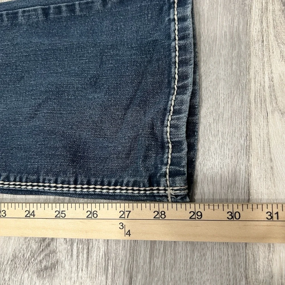 Maurices Bootcut Jeans‎ Dark Wash Embellished Pockets Y2K Denim Jeans Size 8 - Picture 7 of 9